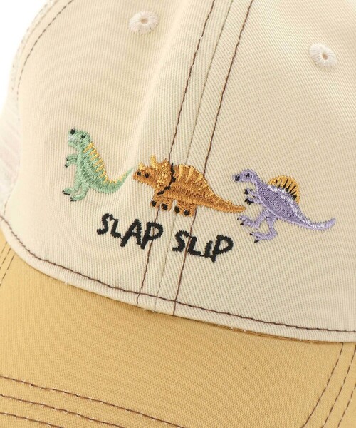 SLAP SLIP(スラップスリップ)の「恐竜&乗り物刺しゅうメッシュキャップ(52~54cm)(キャップ・キッズ・ネイビー/イエロー・S/M)」の9枚目の写真