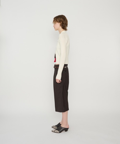 JANE SMITH / JOHN SMITH（ジェーンスミスジョンスミス）の「16G RIB DOUBLE ZIP CARDIGAN（カーディガン/ボレロ・レディース・ブラック/オフホワイト・M）」の4枚目の写真