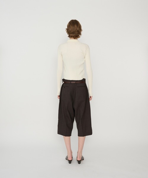 JANE SMITH / JOHN SMITH（ジェーンスミスジョンスミス）の「16G RIB DOUBLE ZIP CARDIGAN（カーディガン/ボレロ・レディース・ブラック/オフホワイト・M）」の5枚目の写真
