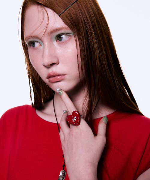 NFF（エヌエフエフ）の「guardian heart ring-red（リング・レディース・その他・FREE）」の4枚目の写真