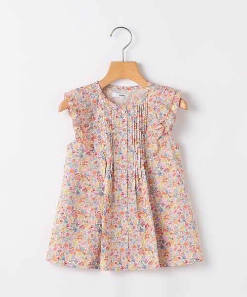 SHIPS（シップス）の「SHIPS KIDS:80～90cm / リバティ フリル ブラウス（シャツ/ブラウス・キッズ・レッド系/ブルー系・90/80）」の2枚目の写真