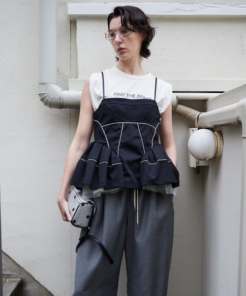 MAISON SPECIAL ペプラムチュニック PRE-ORDER】Piping Peplum Tunic/パイピングペプラムチュニック