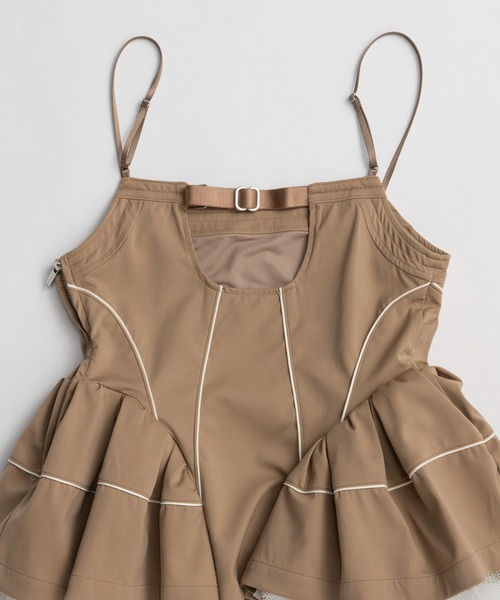 MAISON SPECIAL(メゾンスペシャル)の「Piping Peplum Tunic/パイピングペプラムチュニック(シャツ/ブラウス・レディース・ベージュ/ブラック・FREE)」の14枚目の写真
