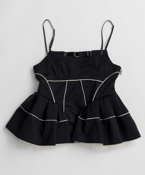 MAISON SPECIAL(メゾンスペシャル)の「Piping Peplum Tunic/パイピングペプラムチュニック(シャツ/ブラウス・レディース・ベージュ/ブラック・FREE)」の8枚目の写真