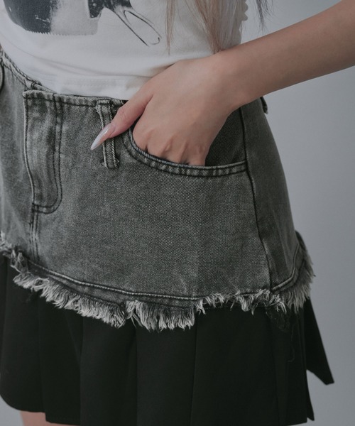 Diable baiser(ディアブルベーゼ)の「裾プリーツミニスカート(スカート・レディース・ブラック・MEDIUM/LARGE/LL)」の10枚目の写真