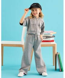 kate spade new york kids（ケイトスペードニューヨーク）の「ロゴ半袖パーカ＆パンツセット（セットアップ）」