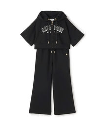 kate spade new york kids（ケイトスペードニューヨーク）の「ロゴ半袖パーカ＆パンツセット（セットアップ）」
