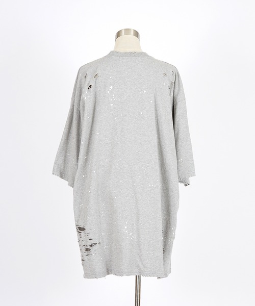 a.p.o.v.(エーピーオービー)の「a.p.o.v. スプラッターペイントダメージ加工コットンオーバーサイズTシャツ(Tシャツ/カットソー・メンズ・ホワイト/ブラック/グレー・ONESIZE)」の15枚目の写真