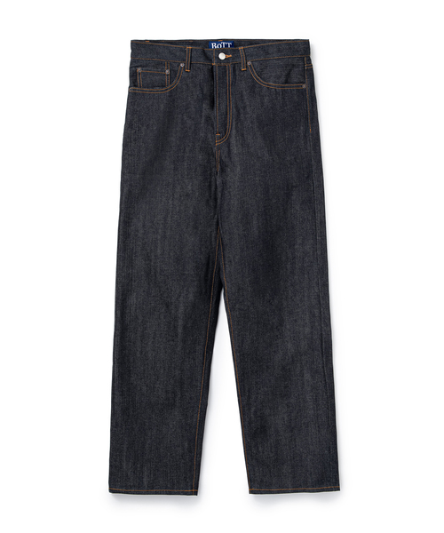 WISM(ウィズム)の「BoTT / ボット Loose-Fit Rigid Selvedge Jean(デニムパンツ・メンズ・ネイビー・32/30)」の1枚目の写真