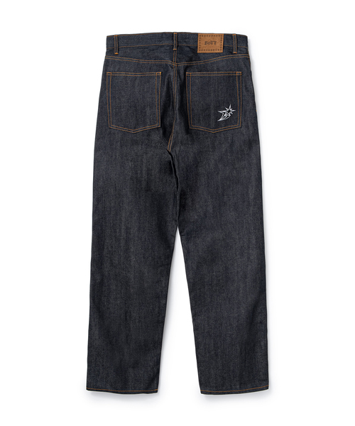 WISM(ウィズム)の「BoTT / ボット Loose-Fit Rigid Selvedge Jean(デニムパンツ・メンズ・ネイビー・32/30)」の2枚目の写真