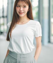 index（インデックス）の「薄手なのに透けにくい！ベーシックTシャツ【洗濯機OK/接触冷感/吸水速乾/透け防止/UVケア】《S～3L/6col》（Tシャツ/カットソー）」