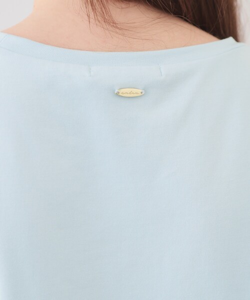 index（インデックス）の「【UVケア/接触冷感/吸水速乾】薄手なのに透けにくい！ベーシックTシャツ《洗濯機OK/S～3L/6col》（Tシャツ/カットソー・レディース・ホワイト系5/ナチュラル/オフホワイト/サックスブルー系7/ネイビー系5/ブラック・40/44/42/38/36）」の11枚目の写真