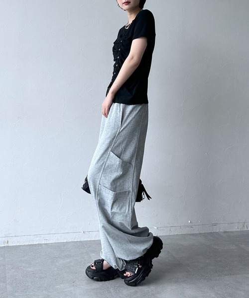 PAGEBOY(ページボーイ)の「【接触冷感/2WAY仕様】フェードスウェットパンツ(スウェットパンツ・レディース・ブラック系その他/グレー/ブルー/ブラック・FREE)」の20枚目の写真