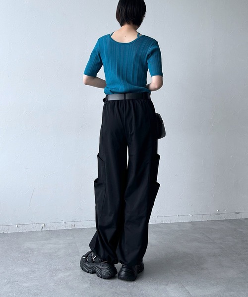 PAGEBOY(ページボーイ)の「【接触冷感/2WAY仕様】フェードスウェットパンツ(スウェットパンツ・レディース・ブラック系その他/グレー/ブルー/ブラック・FREE)」の12枚目の写真