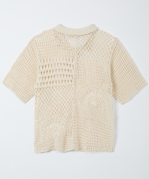 leinwande（ラインヴァンド）の「【leinwande】26SS新作 Landscape Crochet Polo（ポロシャツ・レディース・ブラック系/オレンジ/White・ONE SIZE）」の16枚目の写真