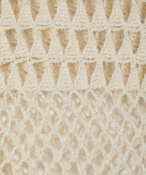leinwande（ラインヴァンド）の「【leinwande】26SS新作 Landscape Crochet Polo（ポロシャツ・レディース・ブラック系/オレンジ/White・ONE SIZE）」の15枚目の写真