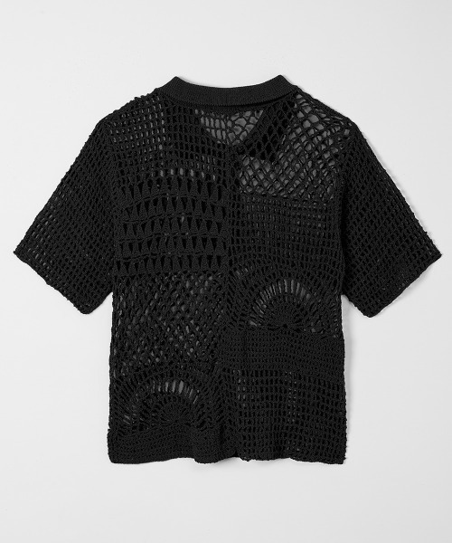 leinwande（ラインヴァンド）の「【leinwande】26SS新作 Landscape Crochet Polo（ポロシャツ・レディース・ブラック系/オレンジ/White・ONE SIZE）」の14枚目の写真
