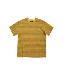 ヒューマンストライプハーフTシャツ(マスタード)
