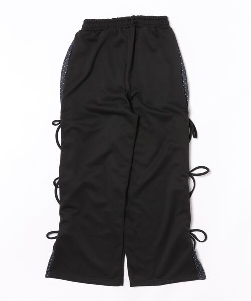 STAY MOTION（ステイモーション）の「【WEB限定】サイドリボンドット柄スウェットパンツ［骨格ウェーブ/Y2K/レースアップ/ルーズシルエット/カジュアル/韓国ファッション］（スウェットパンツ・レディース・ブラック・F）」の7枚目の写真