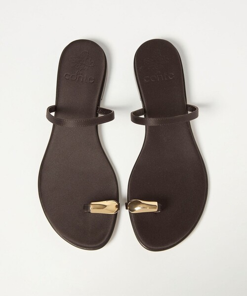 il sandalo of capri(イルサンダロオフカプリ)の「【別注】<il Sandalo of Capri for conte>サテン メタル サンダル(サンダル・レディース・ダークブラウン/ブラック・36/37/38)」の13枚目の写真