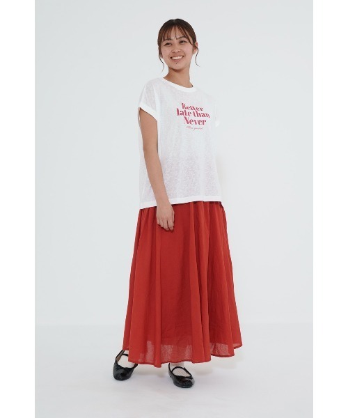 HEART MARKET(ハートマーケット)の「ふわ軽コットンスカート(スカート・レディース・ブルー/レモンイエロー/ナチュラル/カーキ/ブラック/レッド/チャコール/ブラック系・LARGE/MEDIUM)」の16枚目の写真