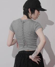 バック編みデザインミニTシャツ