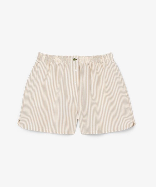 LACOSTE(ラコステ)の「リネン×リヨセルブレンドストライプショーツ(その他パンツ・レディース・ライトベージュ・38/36)」の5枚目の写真
