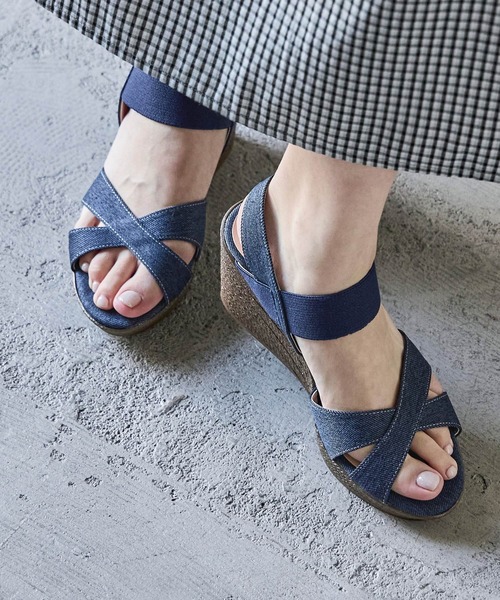 Fashion Letter(ファッションレター)の「日本製 クロスベルトサボサンダル(サンダル・レディース・ネイビー/ブラック/ベージュ・L/M/S/LL)」の7枚目の写真