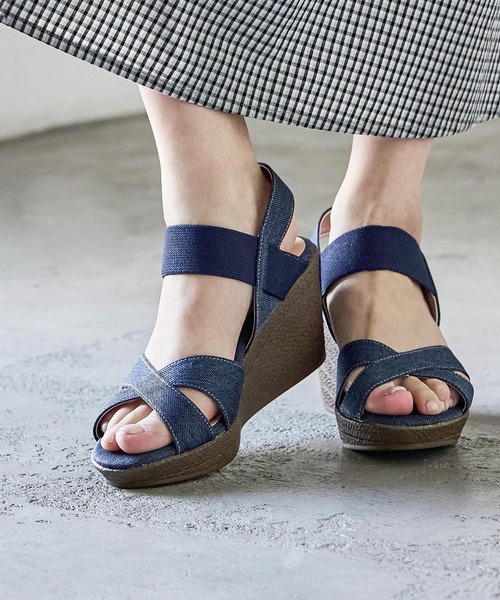 Fashion Letter(ファッションレター)の「日本製 クロスベルトサボサンダル(サンダル・レディース・ネイビー/ブラック/ベージュ・L/M/S/LL)」の8枚目の写真