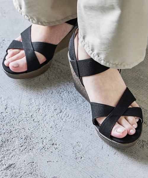 Fashion Letter(ファッションレター)の「日本製 クロスベルトサボサンダル(サンダル・レディース・ネイビー/ブラック/ベージュ・L/M/S/LL)」の12枚目の写真