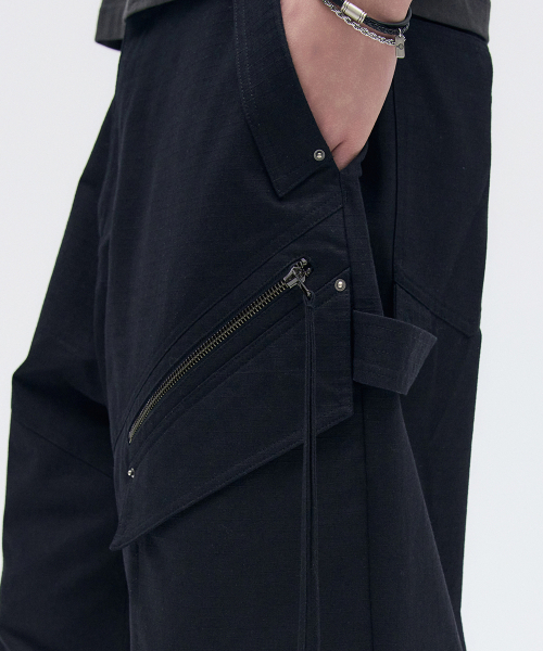 MAISON MINED(メゾンミネド)の「DETACHABLE COTTON PANTS BLACK(その他パンツ・メンズ・その他・SMALL/MEDIUM/LARGE)」の3枚目の写真