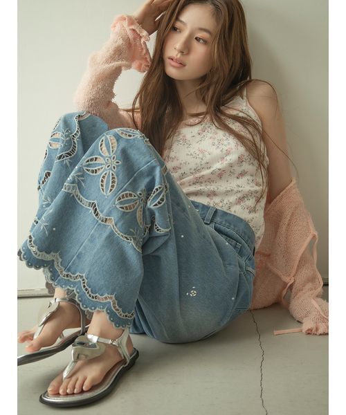 LILY BROWN(リリーブラウン)の「メタルハートトングサンダル(サンダル・レディース・ブラック/シルバー/レッド・S/M/L)」の6枚目の写真