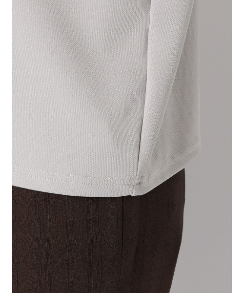 SUIT SQUARE(スーツスクエア)の「フロントタックカットソー/半袖/ウォッシャブル/UVカット/無地(Tシャツ/カットソー・レディース・グレー/ホワイト・38/40)」の21枚目の写真