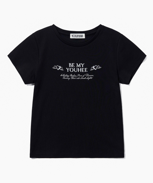 YOUHEE(ユヒ)の「HEART WING GRAPHIC T-SHIRT_BLACK(Tシャツ/カットソー・レディース・その他・FREE)」の2枚目の写真