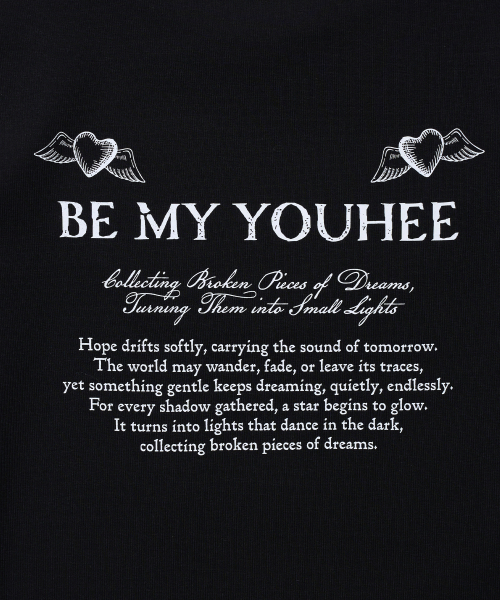 YOUHEE(ユヒ)の「HEART WING GRAPHIC T-SHIRT_BLACK(Tシャツ/カットソー・レディース・その他・FREE)」の7枚目の写真