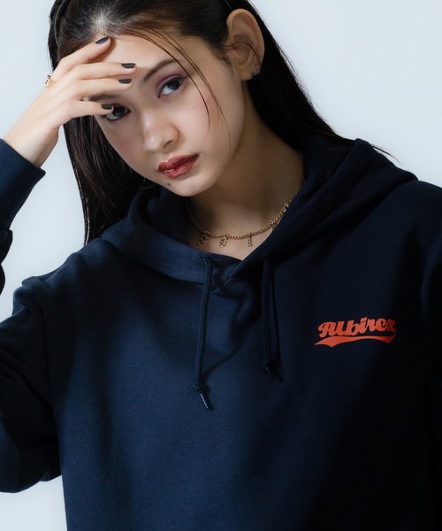 X-girl SPORTS(エックスガールスポーツ)の「ALB L WE FAN GOODS SWEAT HOODIE/アルビレックス新潟レディース(スウェット・メンズ・グレー/ネイビー・LARGE/MEDIUM)」の14枚目の写真