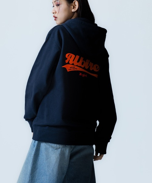 X-girl SPORTS(エックスガールスポーツ)の「ALB L WE FAN GOODS SWEAT HOODIE/アルビレックス新潟レディース(スウェット・メンズ・グレー/ネイビー・LARGE/MEDIUM)」の18枚目の写真