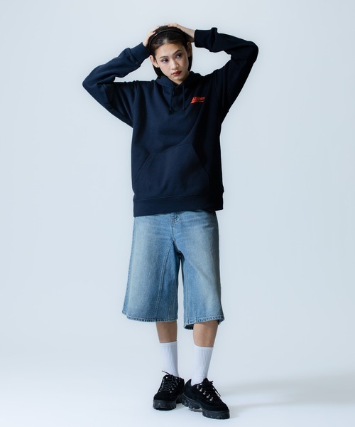 X-girl SPORTS(エックスガールスポーツ)の「ALB L WE FAN GOODS SWEAT HOODIE/アルビレックス新潟レディース(スウェット・メンズ・グレー/ネイビー・LARGE/MEDIUM)」の20枚目の写真