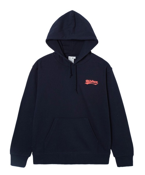 X-girl SPORTS(エックスガールスポーツ)の「ALB L WE FAN GOODS SWEAT HOODIE/アルビレックス新潟レディース(スウェット・メンズ・グレー/ネイビー・LARGE/MEDIUM)」の7枚目の写真