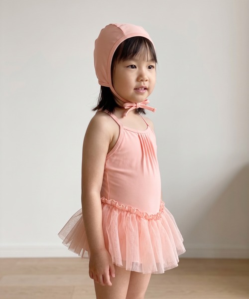 aimoha(アイモハ)の「【aimoha-KIDS-】チュールワンピース水着(スイムキャップ付き) (SS)(水着・キッズ・グリーン/ピンク・100/120/110)」の17枚目の写真