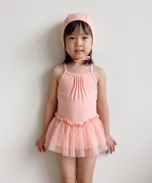 aimoha(アイモハ)の「【aimoha-KIDS-】チュールワンピース水着(スイムキャップ付き) (SS)(水着・キッズ・グリーン/ピンク・100/120/110)」の18枚目の写真