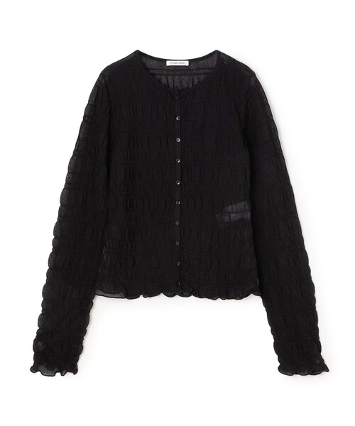BY MALENE BIRGER(バイマレーネビルガー)の「BY MALENE BIRGER EBBA クルーネックカーディガン(カーディガン/ボレロ・レディース・ブラック/ライトブルー・S)」の2枚目の写真
