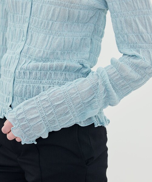 BY MALENE BIRGER(バイマレーネビルガー)の「BY MALENE BIRGER EBBA クルーネックカーディガン(カーディガン/ボレロ・レディース・ブラック/ライトブルー・S)」の9枚目の写真