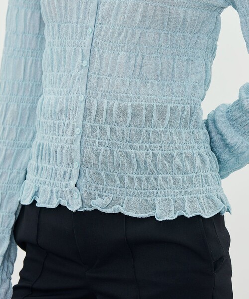 BY MALENE BIRGER(バイマレーネビルガー)の「BY MALENE BIRGER EBBA クルーネックカーディガン(カーディガン/ボレロ・レディース・ブラック/ライトブルー・S)」の10枚目の写真
