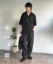 【3点セット】ストレッチナイロンシャツセットアップ