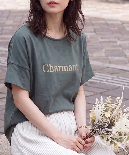 SELECT LEVERY(セレクトリベリー)の「接触冷感クールタッチスムースTシャツ(Tシャツ/カットソー・レディース・グリーン/ブラウン/ブラック/オフホワイト・MEDIUM/LARGE)」の4枚目の写真