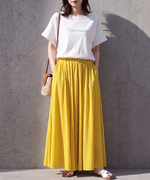 SELECT LEVERY(セレクトリベリー)の「接触冷感クールタッチスムースTシャツ(Tシャツ/カットソー・レディース・グリーン/ブラウン/ブラック/オフホワイト・MEDIUM/LARGE)」の14枚目の写真