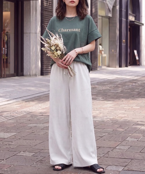 SELECT LEVERY(セレクトリベリー)の「接触冷感クールタッチスムースTシャツ(Tシャツ/カットソー・レディース・グリーン/ブラウン/ブラック/オフホワイト・MEDIUM/LARGE)」の22枚目の写真