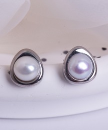 【Peony/ピオニー】パールトップシンプルピアス【アレルギー対応】