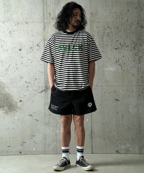 DEVILOCK（デビロック）の「DEVILOCK LOGO BORDER TEE（Tシャツ/カットソー・メンズ・ブラック/ホワイト×ブラック/ブラック×ホワイト・MEDIUM/LARGE/X-LARGE）」の6枚目の写真